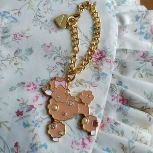 Samantha Vega gold rhinestone poodle bag charm